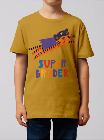 wat? Apparel T-Shirt Tiger Superbruder in Ocker