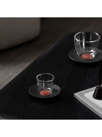 Villeroy & Boch 6er Set Espressountertassen Manufacture Rock Glow ø 12,1 cm schwarz-kupfer in schwarz-kupfer