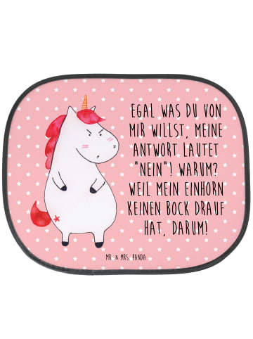 Mr. & Mrs. Panda Sonnenschutz Auto Einhorn Wut mit Spruch in Rot Pastell