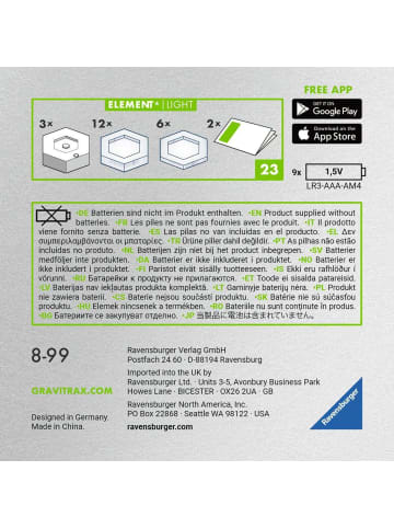 Ravensburger Konstruktionsspiel GraviTrax POWER Element Light 8-99 Jahre in bunt