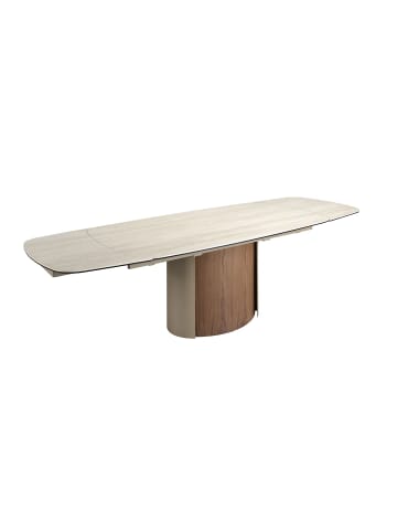 Angel Cerdá Ausziehbarer Esstisch 1162 in Sand/Walnuss – (B)180 x (T)100 x (H)76 cm