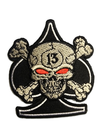 Catch the Patch 13 Totenkopf BikerApplikation Bügelbild inSchwarz