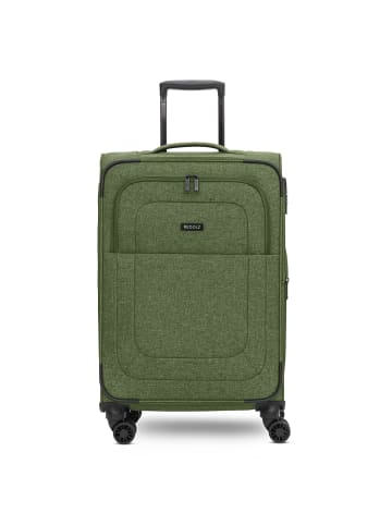 Redolz Essentials 12 MEDIUM 4-Rollen Trolley 67 cm mit Dehnfalte in olive
