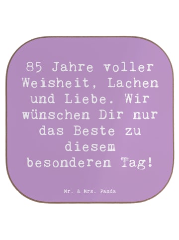 Mr. & Mrs. Panda Untersetzer für Gläser Spruch 85. Geburtstag mi... in Lavendeltraum