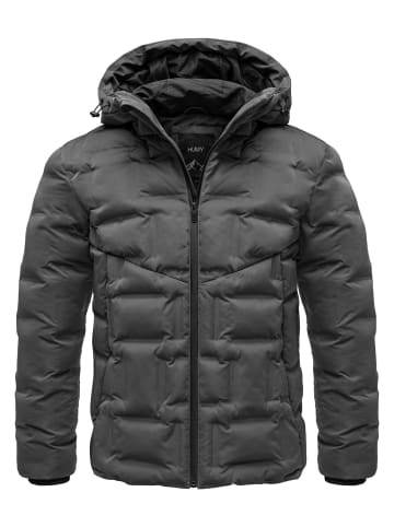 Humy Winterjacke mit Kapuze in Dunkelgrau