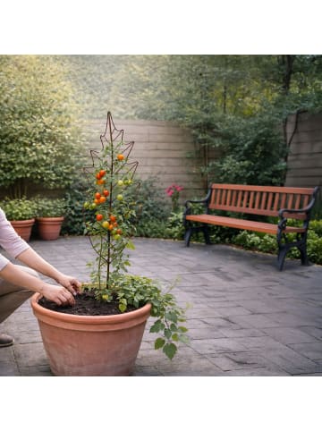 relaxdays 4 x Rankgitter "Blatt" in Braun - (B)30 x (H)100 cm