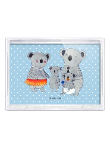 Mr. & Mrs. Panda Glücksbringer Koala Familie ohne Spruch in Blau Pastell