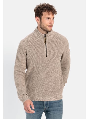 Camel Active Stricktroyer aus Baumwollmix in Sand
