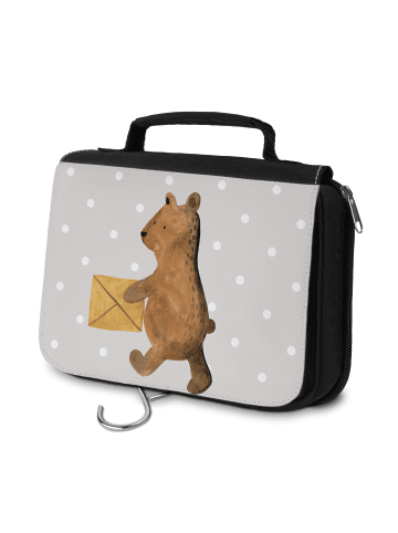 Mr. & Mrs. Panda beauty case Bär Zuhause ohne Spruch in Grau Pastell