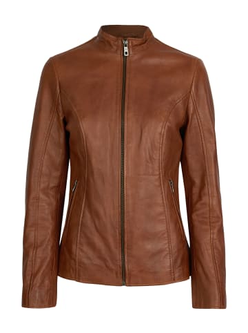 Bugatti Damen Lederjacke aus weichem Leder BULady-144 in cognac