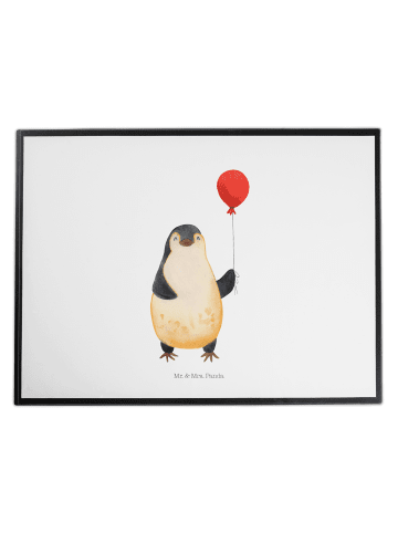 Mr. & Mrs. Panda Tischunterlage Pinguin Luftballon ohne Spruch in Weiß