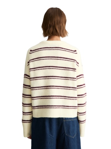 Marc O'Polo DENIM Gestreifter Strickpullover relaxed in Bright Yellow