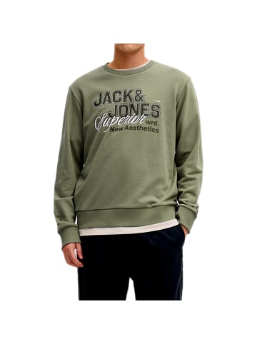 Jack and Jones JJELOGO Sweat Crew Neck 2 Col in Salbei