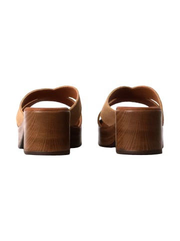 Oh! my Sandals Leder-Sandalen mit Absatz Beige