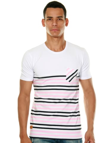 FIOCEO T-Shirt in rosa/weiss