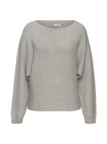 LASCANA Rundhalspullover in grau meliert