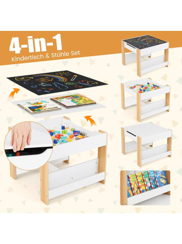 COSTWAY 3 tlg. Kindersitzgruppe ab 3 Jahren in Beige