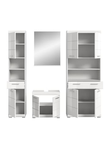 ebuy24 Badmöbelset Scout Weiß 186 x 34 cm