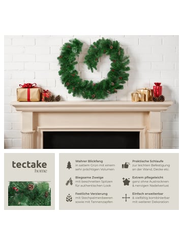 tectake Weihnachtsgirlande  mit Schlaufe zum Aufhängen , rot/grün