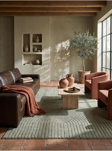 KADIMA DESIGN Kurzflorteppich Geometrisch pflegeleicht Wohnzimmer Schlafzimmer Flur in Grün