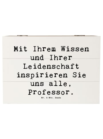 Mr. & Mrs. Panda Holzkiste Spruch Inspirierender Professor mit S... in Weiß