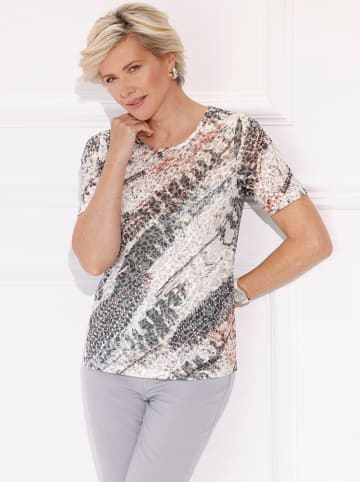 WITT WEIDEN Rundhals-Shirt in ecru-grau-bedruckt