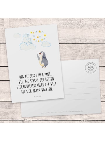 Mr. & Mrs. Panda trauerspruch karte Pinguin Opa mit Spruch in Weiß