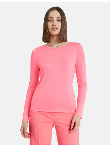 TAIFUN T-Shirt Langarm Rundhals in Neon Pink