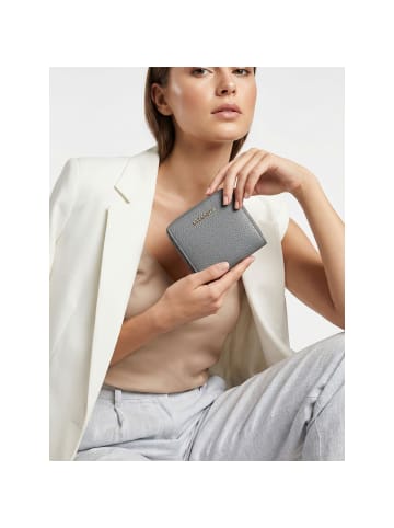 Lazarotti Bologna Leather Medium Zip-Around Geldbörse Leder 10 cm in grey