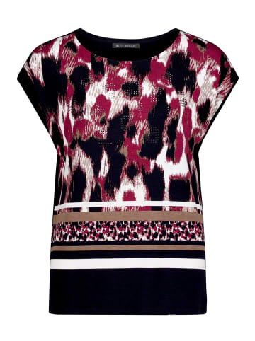 Betty Barclay Blusenshirt mit Aufdruck in Black/Dark Red
