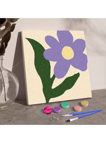 ARTNANAS Exlusive 3D-Strukturmalerei Set -Lila Blüte