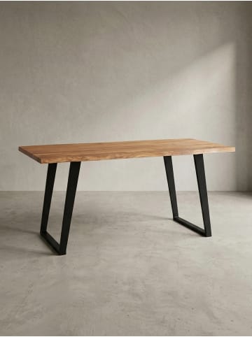 KADIMA DESIGN Esstisch Massiv, Familientisch Industrial Design, Baumkante
