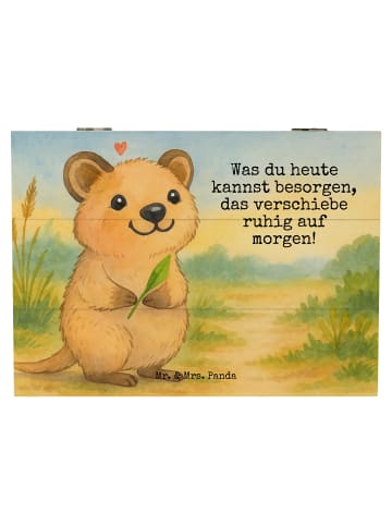 Mr. & Mrs. Panda Aufbewahrungsbox Quokka Happy Design mit Spruch in Weiß