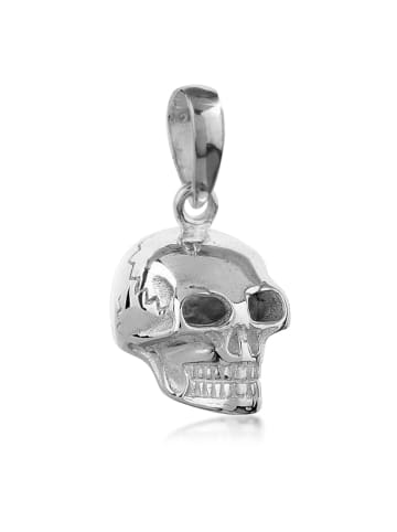 KUZZOI Anhänger 925 Sterling Silber Totenkopf in Silber