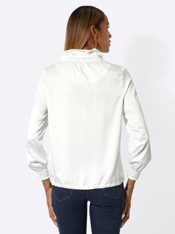 creation L Satin-Bluse in ecru
