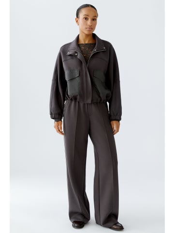 Oui Schlupfhose in dk brown white