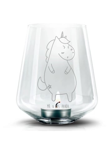 Mr. & Mrs. Panda Gravur Windlicht Einhorn Wut ohne Spruch in Transparent