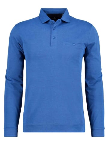 Ragman Softknit-Poloshirt mit Bund, Velvet Touch in Blau