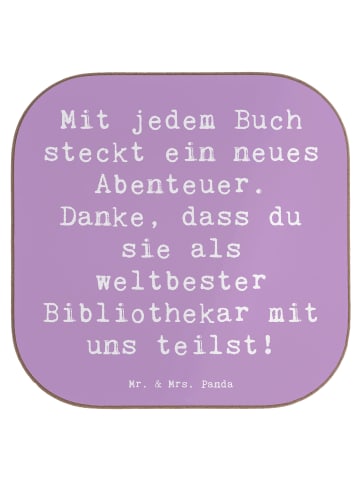 Mr. & Mrs. Panda Tischuntersetzer Spruch Bibliothekar Abenteuer ... in Lavendeltraum