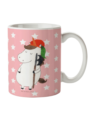 Mr. & Mrs. Panda Tasse Einhorn Bube ohne Spruch in Rot Pastell