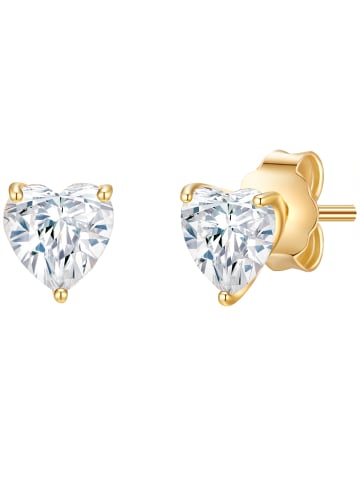 Trilani Ohrstecker Sterling Silber Zirkonia in gelbgold