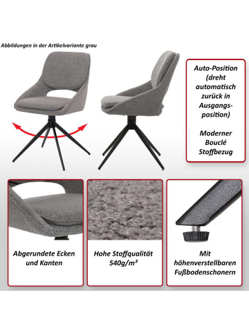 MCW 2er-Set Esszimmerstuhl N73, Dunkelgrau