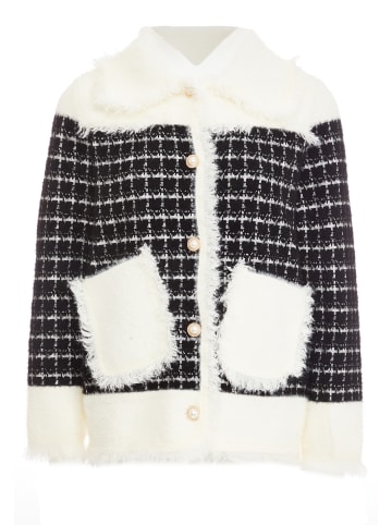 CARNEA Damen Strickjacke in Wollweiss Schwarz