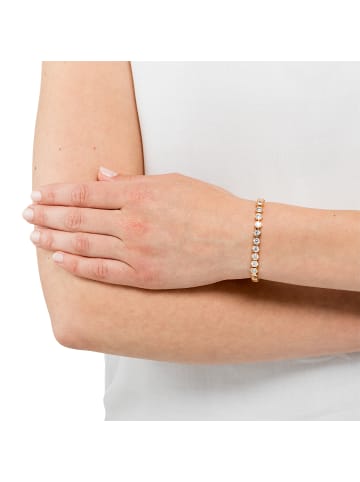 Steel_Art Armband Frauen mit Steinen Edda goldfarben in goldfarben