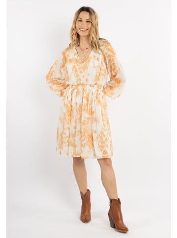 IZIA Damen Midikleid in Orange