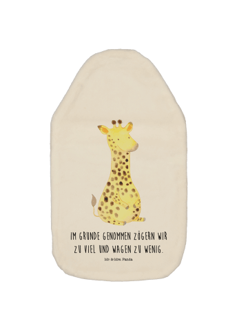 Mr. & Mrs. Panda Wärmflasche Giraffe Zufrieden mit Spruch in Weiß