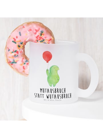 Mr. & Mrs. Panda Kaffeebecher Schildkröte Luftballon mit Spruch in Transparent