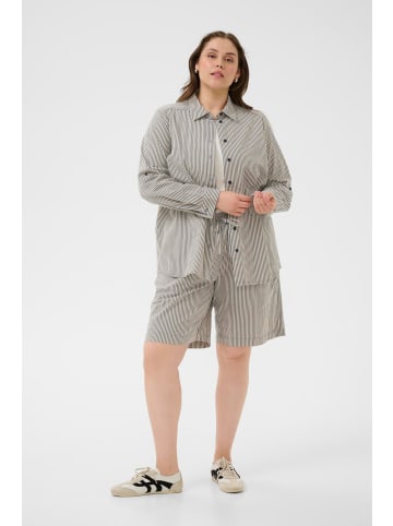KAFFE curve Langarm - Hemd KCnana Loose fit in Midnight/White Stripe