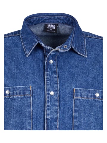 Urban Classics Urban Classics Hemden in mid indigo washed