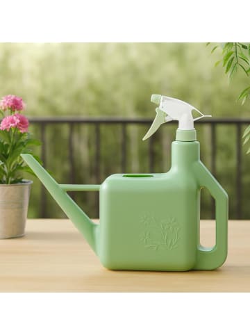 PROGARDEN Gießkanne mit integriertem Sprüher in Grün, (B) 9,5 x (H) 27 x (L) 31 cm